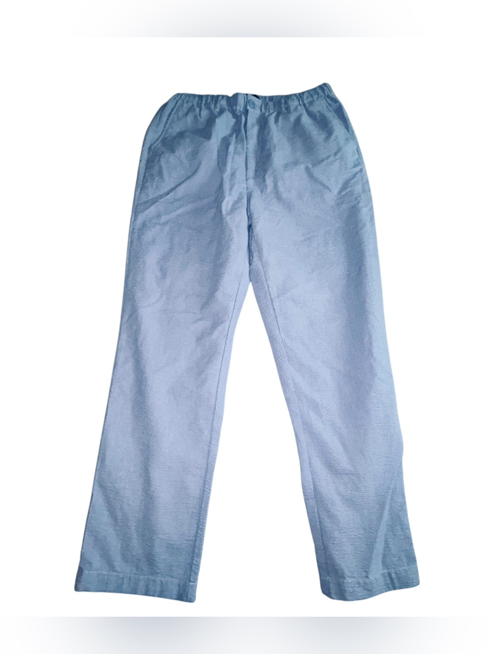 Obey Light Blue button front with Elastic Waist Trousers size large
